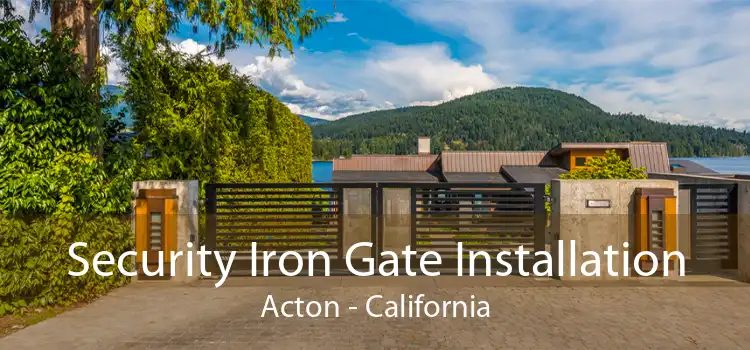 Security Iron Gate Installation Acton - California